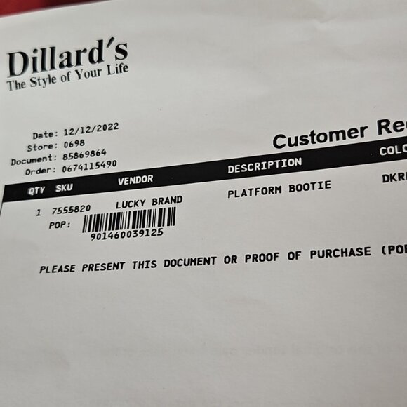 Lucky Brand Womens LK-Oxina Platform Boots 9.5 M Red Dahlia Hario Leather NWT - Picture 16 of 16